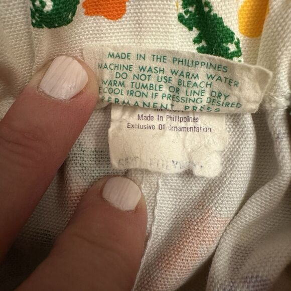 Vintage Tiny Tots Original Overall Size 3-6 Months 70s 80s Orange Yellow Green - Picture 9 of 10